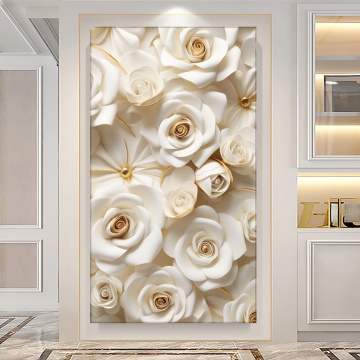 Tablou Canvas Trandafiri Albi 3D BYL12