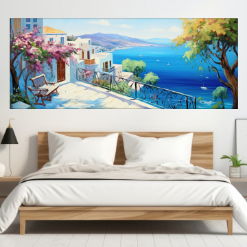 Tablou Canvas Vedere Panoramică în Grecia TPP54 - Img 3