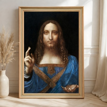 Tablou Salvator Mundi – Leonardo da Vinci PCR4 Rama Aurie