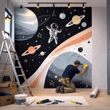Fototapet Astronaut în Univers – Model Galactic NAS1 - Img 2