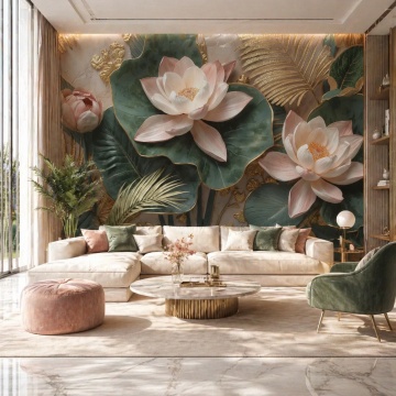 Fototapet Emerald Lotus Royale FLAR87
