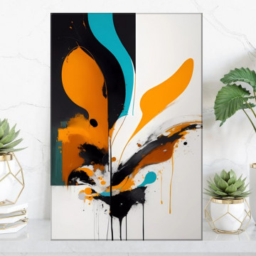 Tablou Canvas Abstract Modern Orange Splash AMAB22A