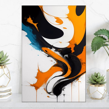 Tablou Canvas Abstract Modern Orange Splash AMAB22C
