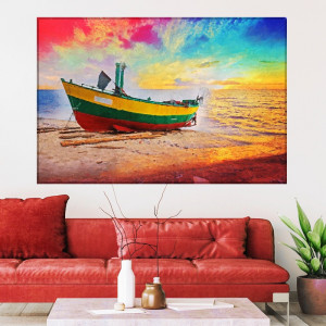 Tablou Canvas Barca Sub Cerul Multicolor TBB37