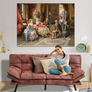 Tablou Canvas Cesare Detti - O Adunare Elegantă RBC21
