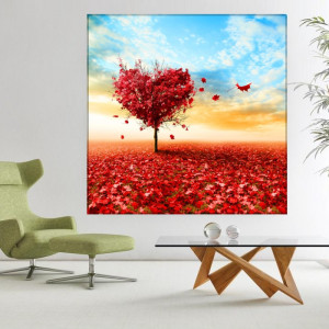 Tablou Canvas Copac Romantic Toamna BNLS61 - Img 3