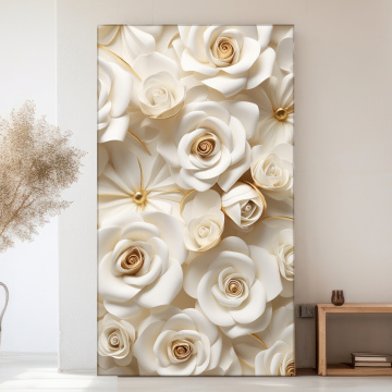 Tablou Canvas Trandafiri Albi 3D BYL12 - Img 3