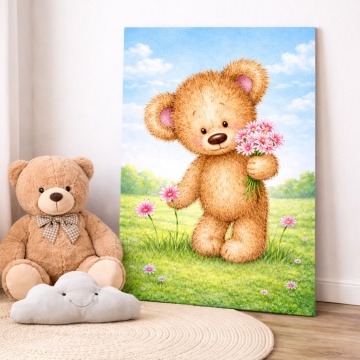Tablou Canvas Ursulețul cu Flori CHAP14