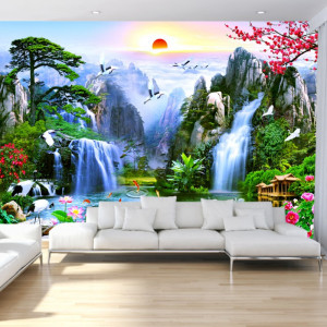 Fototapet 3D Cascade in Peisaj Tropical WTF103F - Img 2