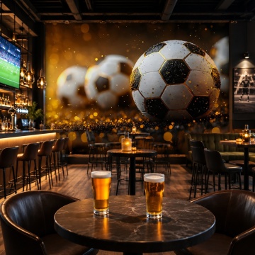 Fototapet Fotbal Minge cu Efect Auriu IMGS1