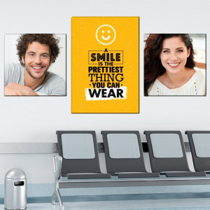 Tablou Canvas A Smile is The Prettiest Thing You Can Wear TH41 - Img 3