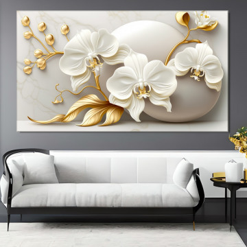 Tablou Canvas Aranjament Artistic Flori de Orhidee ILM43