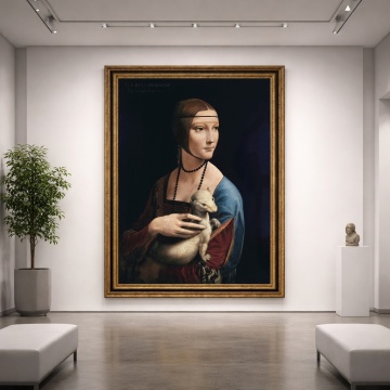 Tablou Canvas Leonardo da Vinci – Lady with an Ermine PCR16 Galerie de Arta