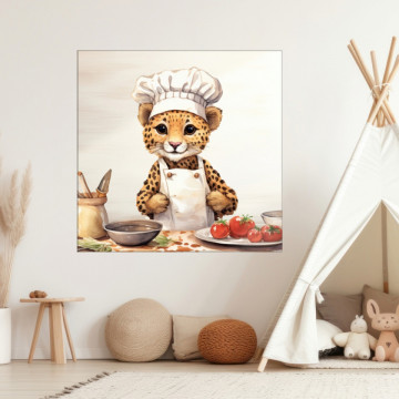 Tablou Canvas Leopardul Chef in Bucatarie DGP69 - Img 4