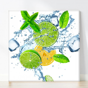 Tablou Canvas Lime Fresh in Cuburi de Gheata SPF46 - Img 3