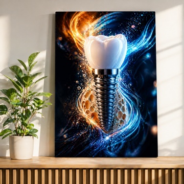 Tablou Canvas Stomatologie Implant Dentar Futurist DNT57