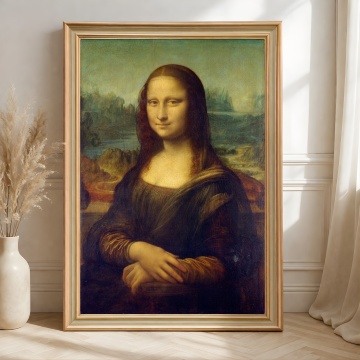 Tablou Mona Lisa – Capodopera lui Leonardo da Vinci PCR8 cu Rama Aurie