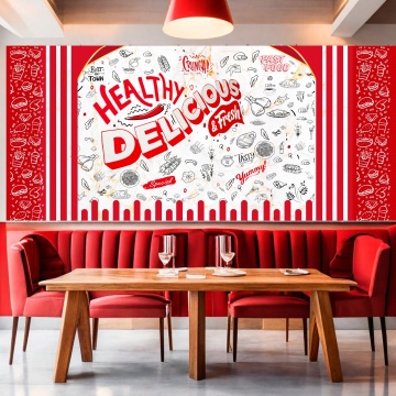 Fototapet Fast Food “Healthy & Delicious” GMF17