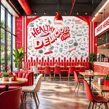 Fototapet Fast Food “Healthy & Delicious” GMF17