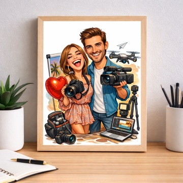 Poster Personalizat în Ramă – Cuplu Creativ Foto & Video CHP3 - Img 2