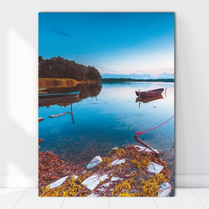 Tablou Canvas Barca Printre Reflexii Albastre BFS21