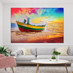 Tablou Canvas Barca Sub Cerul Multicolor TBB37 - Img 4