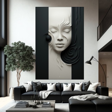 Tablou Canvas Chipul Armonios Yin Yang MYW46 - Img 4