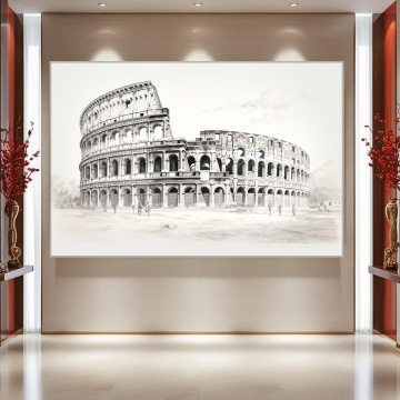 Tablou Canvas Schiță Colosseum Roma DIF52