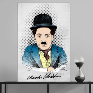 Tablou Canvas Tablou Canvas, Celebritati, Charlie Chaplin TCEF20 - Img 3