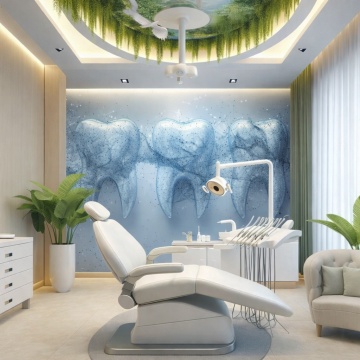 Fototapet cu dinți digitali și vibe modern DNT39 - Img 3