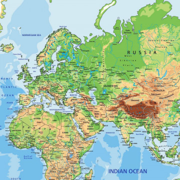 Fototapet Harta Geografica a Lumii NVV24F - Img 3