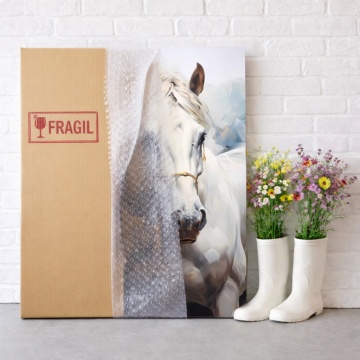 Tablou Canvas Cal Alb Imperial ANLS47