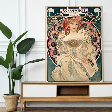 Tablou Canvas Femeie Art Nouveau Alphonse Mucha TRM7
