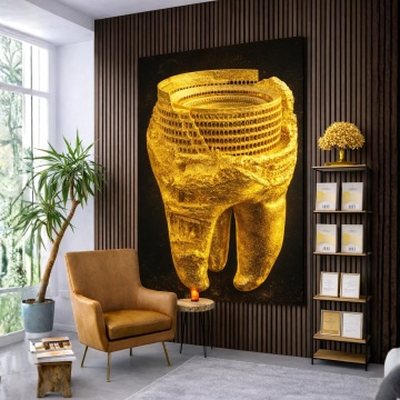 Tablou Canvas Măsea Colosseum – Gold Edition DNT49 - Img 3