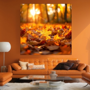 Tablou Canvas Raze Printre Frunze Toamna IFST2