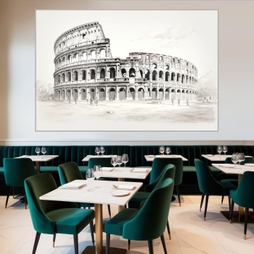 Tablou Canvas Schiță Colosseum Roma DIF52 - Img 3