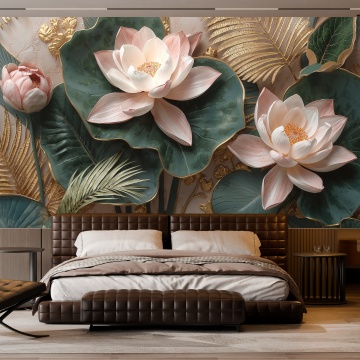 Fototapet Emerald Lotus Royale FLAR87 Dormitor Modern