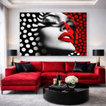 Tablou Canvas – Red Velvet Lips CRA6 - Img 5