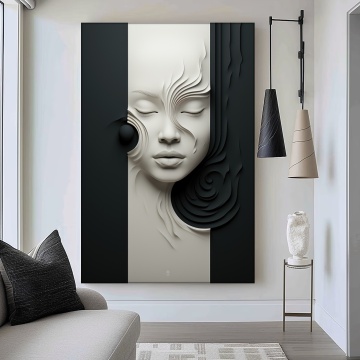 Tablou Canvas Chipul Armonios Yin Yang MYW46