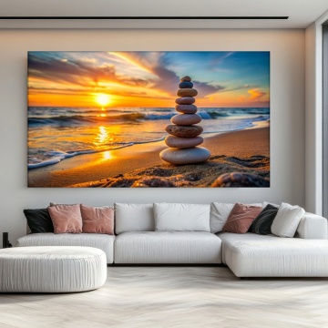 Tablou Canvas Pietre Spa pe Malul Mării BMS2