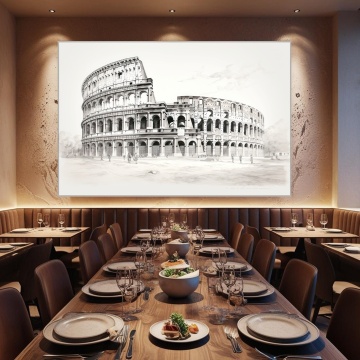 Tablou Canvas Schiță Colosseum Roma DIF52 - Img 4