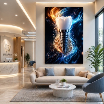 Tablou Canvas Stomatologie Implant Dentar Futurist DNT57 receptie