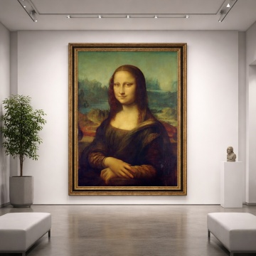 Tablou Mona Lisa – Capodopera lui Leonardo da Vinci PCR8 cu Rama Maro in Galerie de Arta