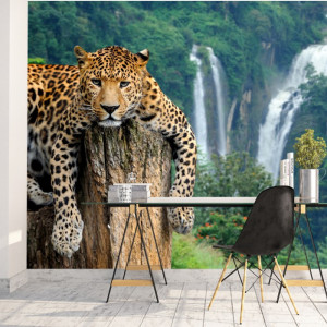 Fototapet 3D Leopard pe Buturuga in Jungla ATGR109 - Img 2
