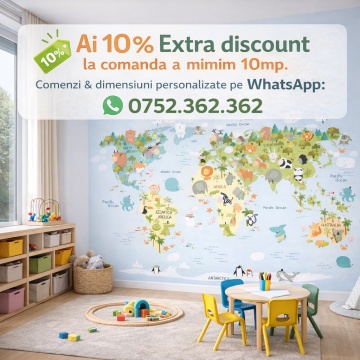 Fototapet Educativ Planeta Prieteniei cu Animale CGN22F