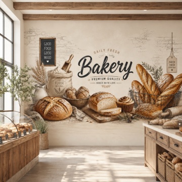 Fototapet Rustic Bakery & Fresh Bread GMF11