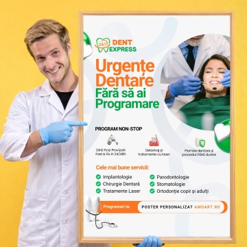 Poster Personalizat + Ramă Aspect Lemn – Tematică Stomatologie - Img 2