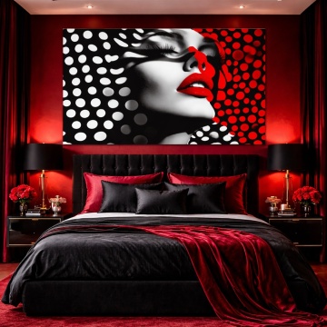Tablou Canvas – Red Velvet Lips CRA6 - Img 3