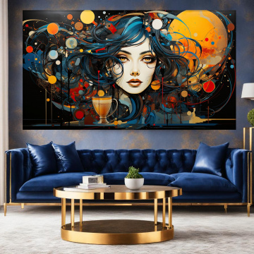 Tablou Canvas Girl Thinking of Latte DIGA9