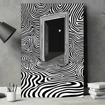 Tablou Canvas Iluzie 3D Zebra – Ușa spre Alt Univers ABSN28